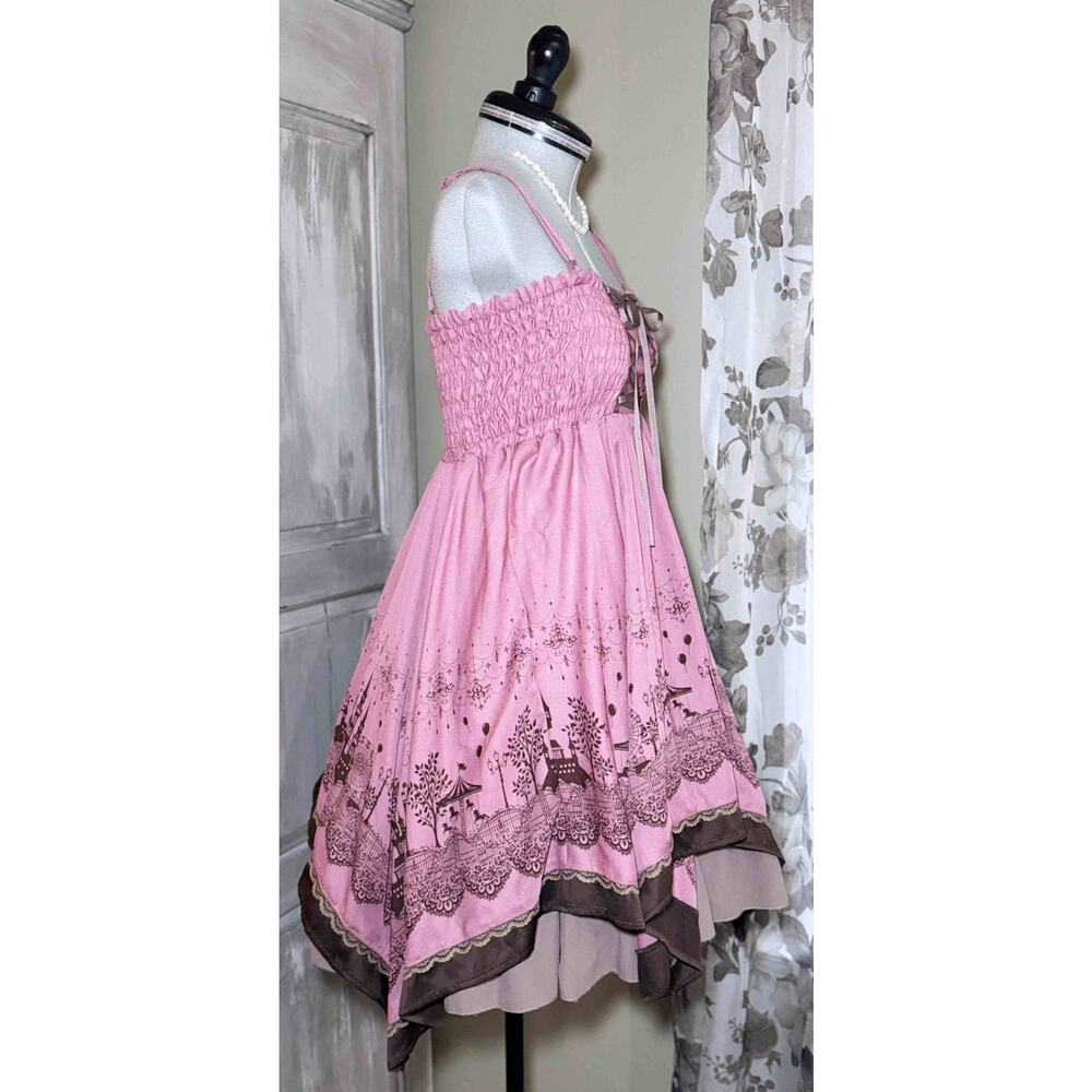 Axes Femme Poetique Fairytale Print 2-Way Camisole Cami Dress Jfashion Himekaji - Picture 12 of 16